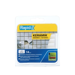 Baton silicon profesional Rapid Ceramica poroasa, alb, O12mm x 94mm, baza EVA, 14 buc blister 5000696