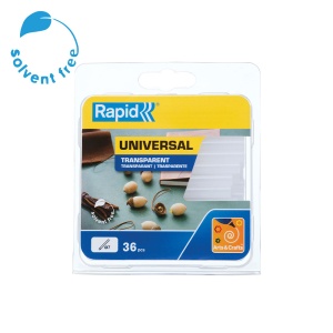 Baton silicon Rapid Decoratiuni Fun to Fix transparent, Universal, O7mm x 90mm, baza EVA, 36 buc blister 40107350 - Img 2