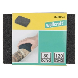 Burete slefuire standard Wolfcraft 8788000, dimensiuni 97x67x25 mm, granulatie 80, 120 - Img 2