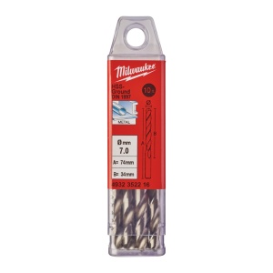 Burghie scurte MILWAUKEE HSS Ground pentru metal - DIN 1897 Ø 7x34x74 mm - set 5 buc - Img 2