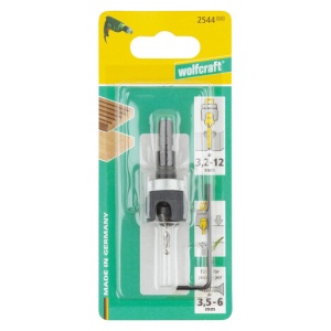 Burghiu de centrare cu zencuitor si opritor de adancime Wolfcraft 2544000, diametru D 3.2-12mm - Img 3