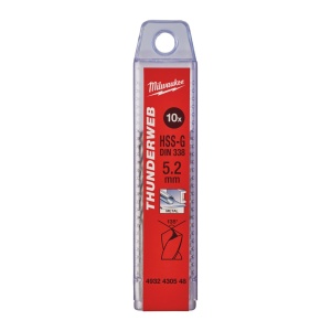 Burghiu metal MILWAUKEE THUNDERWEB - DIN 338 Ø 5.2x52x86 mm - set 10 buc - Img 2