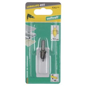Burghiu zencuitor Wolfcraft 4382000, HSS cu opritor D 12 mm, 3 lame de taiere, prindere hexagonala - Img 2
