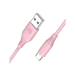 Cablu silicon Tellur USB to Type-C, 3A, 1m, roz - Img 2