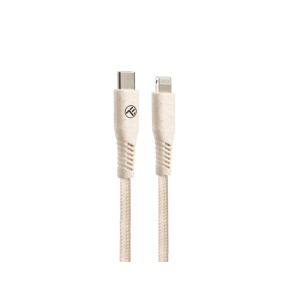 Cablu Tellur Green Type-C to Lightning, 2.4A, PD20W, 1m, nailon, crem - Img 3