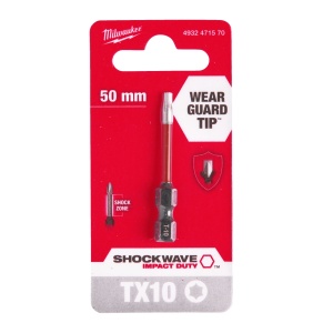 Cap surubelnita Torx (TX) Milwaukee SHOCKWAVE - TX10 x 50 mm - Img 2