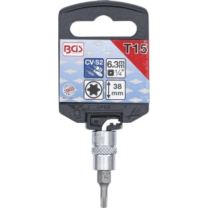 Capat cheie tubulara 1/4" cu varf Torx, T15 - Img 3