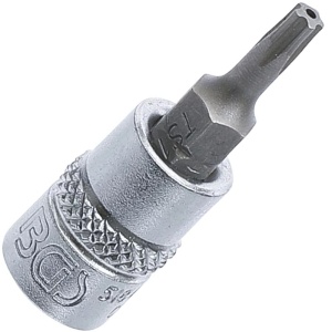 Capat cheie tubulara BGS 1/4" cu varf TorxPlus cu gaura 5 colturi, TS15