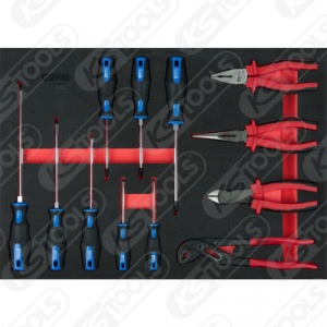 Cărucior de atelier KS TOOLS RACINGline cu 7 sertare și 215 unelte premium - Img 2