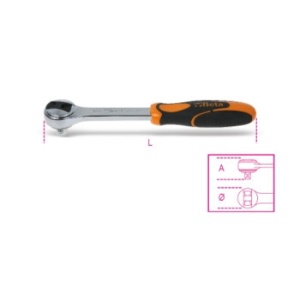 Cheie cu clichet reversibil, 72 dinti, 3/8, 910/55 - Img 2