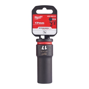 Cheie tubulara de impact Milwaukee 1/2" SHOCKWAVE™ IMPACT DUTY - lungi 17mm L78mm - Img 2
