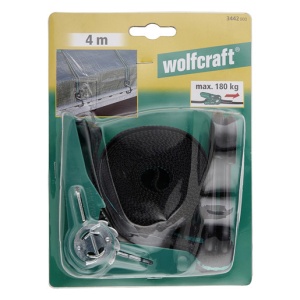 Chinga de prindere cu clichet si carlig Wolfcraft 3442000, 4m, forta de strangere 180 kg - Img 3