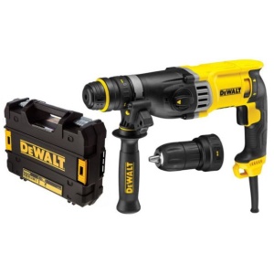Ciocan rotopercutor Dewalt D25144K, SDS Plus, 900 W, 3.0 J, 0 - 1450 rpm, doua mandrine interschimbabile - Img 3