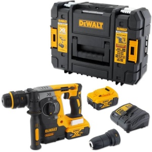 Ciocan rotopercutor Dewalt DCH274P2T, SDS Plus, 2.1 J, cu 2 acumulatori XR Li-Ion 18 V / 5.0 Ah, doua mandrine interschimbabile, valiza TSTAK - Img 3