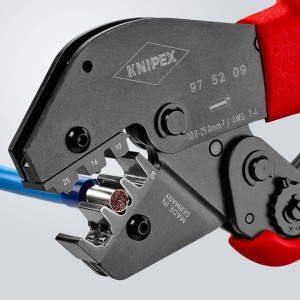 Cleste sertizat conectori izolati + neizolati, KNIPEX, 10 - 16 - 25 mm² - Img 4