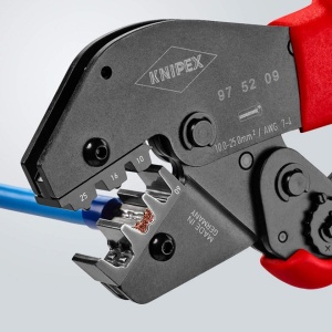 Cleste sertizat conectori izolati + neizolati, KNIPEX, 10 - 16 - 25 mm² - Img 6