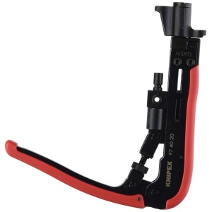 Cleste sertizat prin compresie mufe coaxiale F, BNC, RCA, KNIPEX, 175mm - Img 3