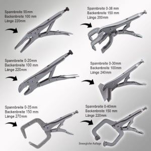 Clesti fixare materiale pentru sudat Telwin 802586, 6 buc. - Img 3