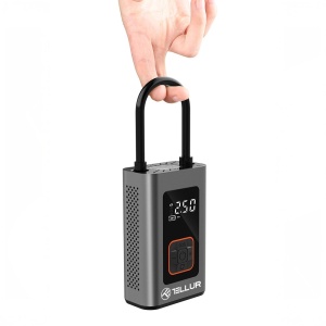 Compresor auto portabil Tellur, 150 PSI, 16L/min, 4000mAh, USB-C, aluminiu - Img 2