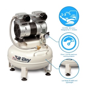 Compresor de aer medical Fini OF 750-24V-1M, 24 l, 0.75 kW, 8 bar, 85 l/min - Img 2
