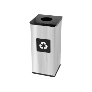 Coș inox colectare selectivă Eko Square Prestige 60 L