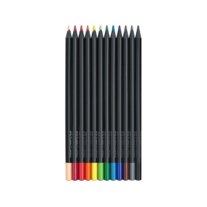 Creioane colorate triunghiulare black edition Faber-Castell 12 culori/set - Img 2
