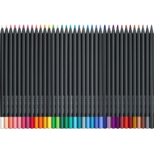 Creioane colorate triunghiulare black edition Faber-Castell 36 culori/set - Img 2