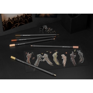 Creioane colorate triunghiulare black edition skin tones Faber-Castell 12 culori/set - Img 4
