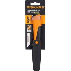 Cutit pentru uz intensiv cu ascutitor Fiskars, 225 mm, 150 g - Img 5
