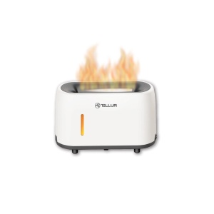 Difuzor aromaterapie Flame Tellur, 240ml, 12 ore, telecomandă, alb - Img 1