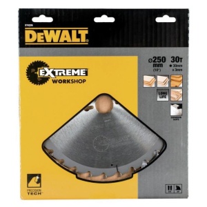 Disc Dewalt DT4226 pentru fierastrau circular, D 250x30x3.0 mm, 30 dinti, pentru utilizare universala, seria Extreme - Img 2
