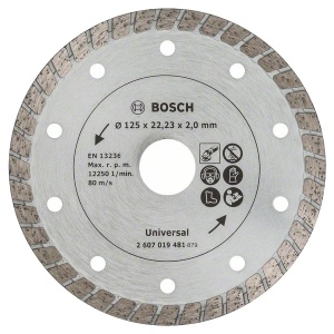 Disc diamantat de taiere continuu Bosch 125x22.2x2 mm, taiere uscata