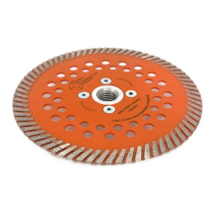 Disc diamantat pentru taiat Granit, Piatra, Beton armat, Materiale dure TURBO Laser 125mm cu prindere M14 SUPER PREMIUM - DXDY.PMPT.125.M14 - Img 4