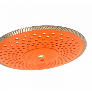 Disc diamantat pentru taiat Granit, Piatra, Beton armat, Materiale dure TURBO Laser 300x25,4mm (cu inel reductor de 20mm) SUPER PREMIUM - DXDY.PMPT.300.25-20 - Img 4