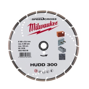 Disc diamantat Speedcross HUDD 300mm, interior 25.4 mm, cu cât este mai dur materialul, cu atât este mai bună performanța