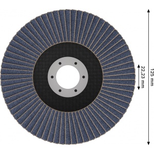 Disc lamelar Bosch profil drept, 125x22.2 mm, granulatie 40 - Img 3