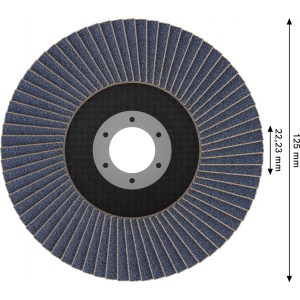 Disc lamelar Bosch profil drept, 125x22.2 mm, granulatie 40 - Img 2