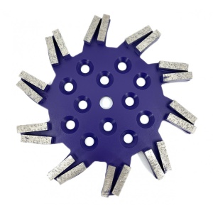 Disc stea cu segmenti diamantati pt. slefuire pardoseli - segment dur - Albastru - 250 mm - prindere 19mm - DXDY.8501.250.11.23 - Img 1