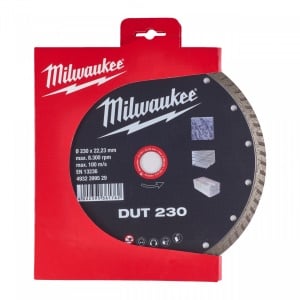 Discuri diamantate DUT Milwaukee, viteza TURBO in materiale constructii (Tip: DUT 230, Diametru disc (mm): 230) - Img 2