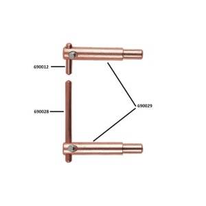 Electrod drept pentru sudura in Puncte Telwin 690028 lungime 125 mm
