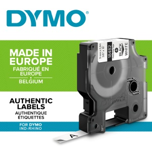 Etichete industriale poliester 9mm x 5.5m negru alb DYMO ID1 18482 - Img 2