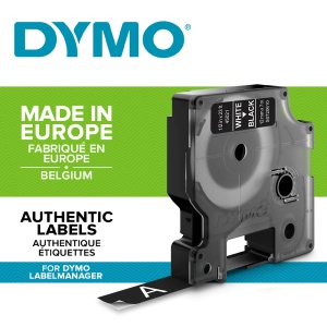 Etichete standard 12mm x 7m alb negru DYMO LabelManager D1 S0720610 45021 - Img 2