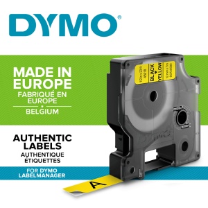 Etichete standard 12mm x 7m negru galben DYMO LabelManager D1 S0720580 45018 - Img 2