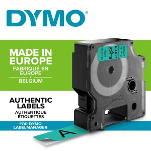 Etichete standard 19mm x 7m negru verde DYMO LabelManager D1 S0720890 45809 - Img 2