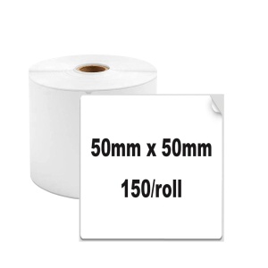 Etichete termice 50 x 50 mm plastic alb pentru imprimanta AIMO Phomemo M110 M200 M220 140 etichete - Img 2