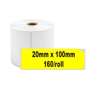 Etichete termice biblioraft 20 x 100 mm plastic galben pentru imprimanta AIMO Phomemo M110 M200 M220 160 etichete - Img 2