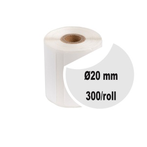 Etichete termice rotunde O 20 mm plastic alb pentru imprimanta AIMO Phomemo M110 M200 M220 300 etichete - Img 2