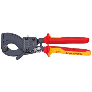 Foarfeca cu clichet pentru cabluri, izolata la 1000 V, KNIPEX, 250 mm - Img 1