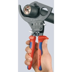 Foarfeca cu clichet pentru cabluri, KNIPEX, 250 mm - Img 3
