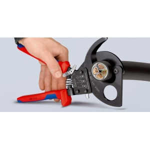 Foarfeca cu clichet pentru cabluri, KNIPEX, 280 mm - Img 6